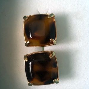 Kate Spade Tortoise Square Stud Earrings